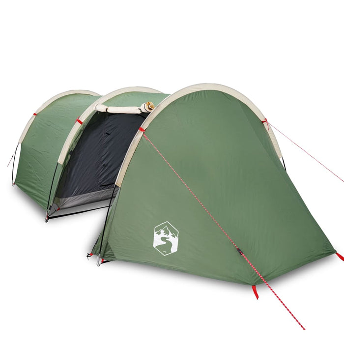 Campingtelt 4 personer grønn 405x170x106 cm 185T taft