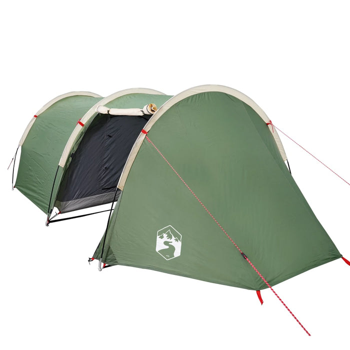 Campingtelt 4 personer grønn 405x170x106 cm 185T taft