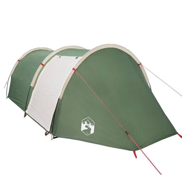 Campingtelt 4 personer grønn 405x170x106 cm 185T taft