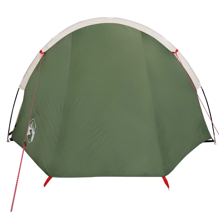 Campingtelt 4 personer grønn 405x170x106 cm 185T taft