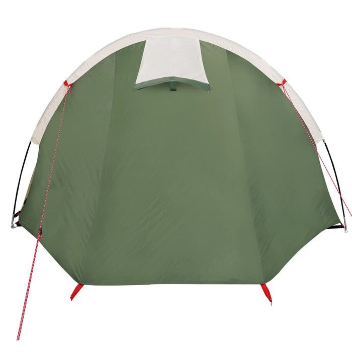 Campingtelt 4 personer grønn 405x170x106 cm 185T taft