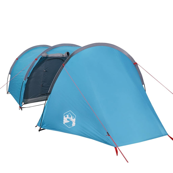 Campingtelt 4 personer blå 405x170x106 cm 185T taft