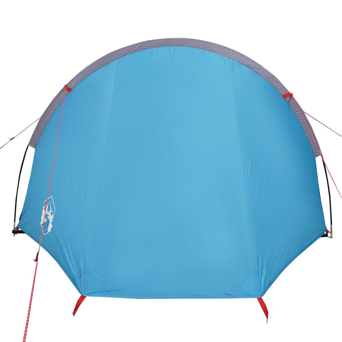 Campingtelt 4 personer blå 405x170x106 cm 185T taft