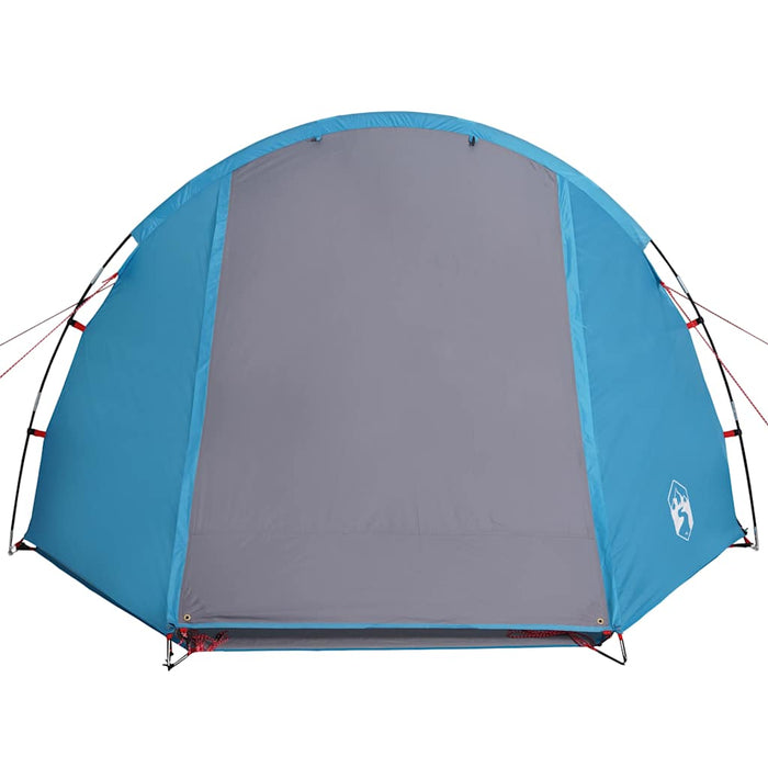 Campingtelt 4 personer blå 420x260x153 cm 185T taft