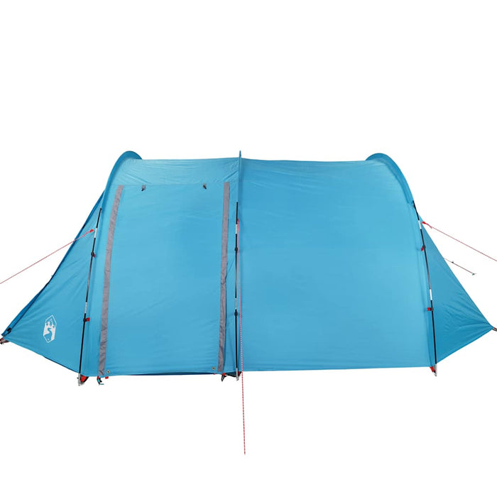 Campingtelt 4 personer blå 420x260x153 cm 185T taft