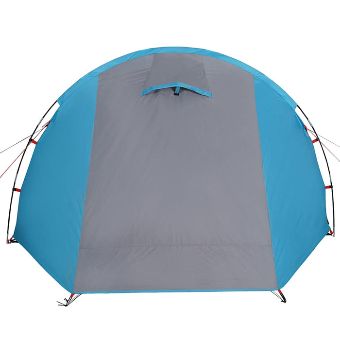 Campingtelt 4 personer blå 420x260x153 cm 185T taft