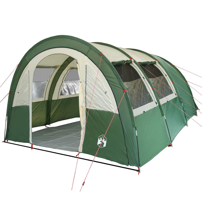 Campingtelt 4 personer grønn 483x340x193 cm 185T taft