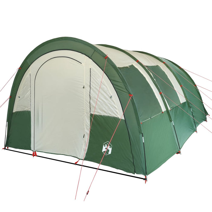 Campingtelt 4 personer grønn 483x340x193 cm 185T taft