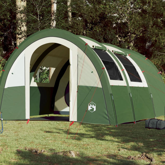 Campingtelt 4 personer grønn 483x340x193 cm 185T taft