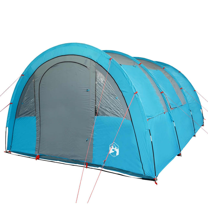 Campingtelt 4 personer blå 483x340x193 cm 185T taft