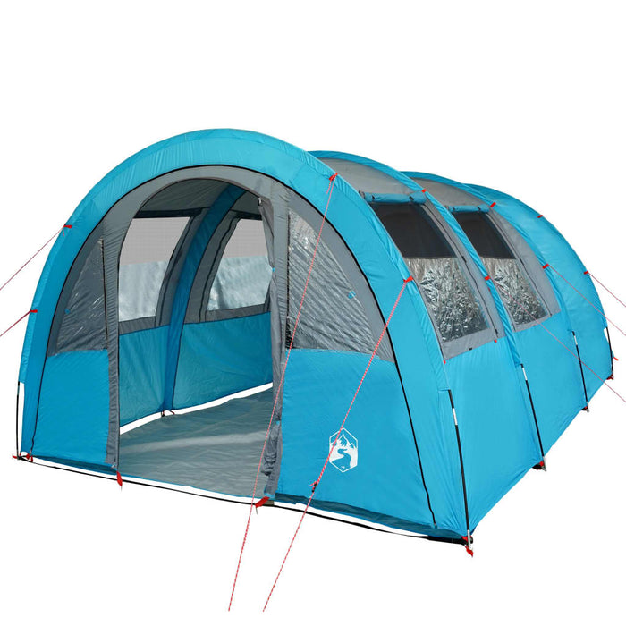 Campingtelt 4 personer blå 483x340x193 cm 185T taft