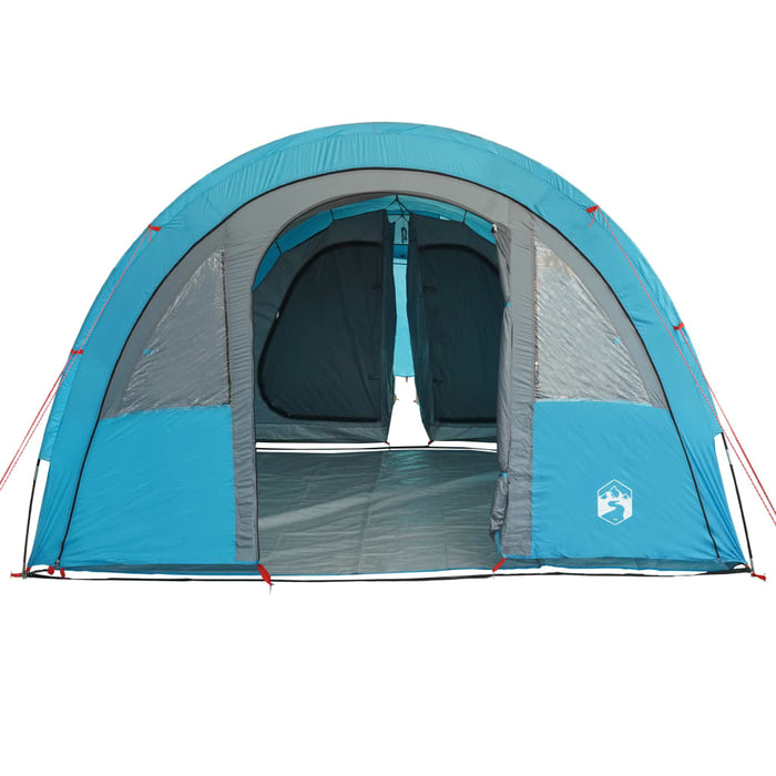 Campingtelt 4 personer blå 483x340x193 cm 185T taft