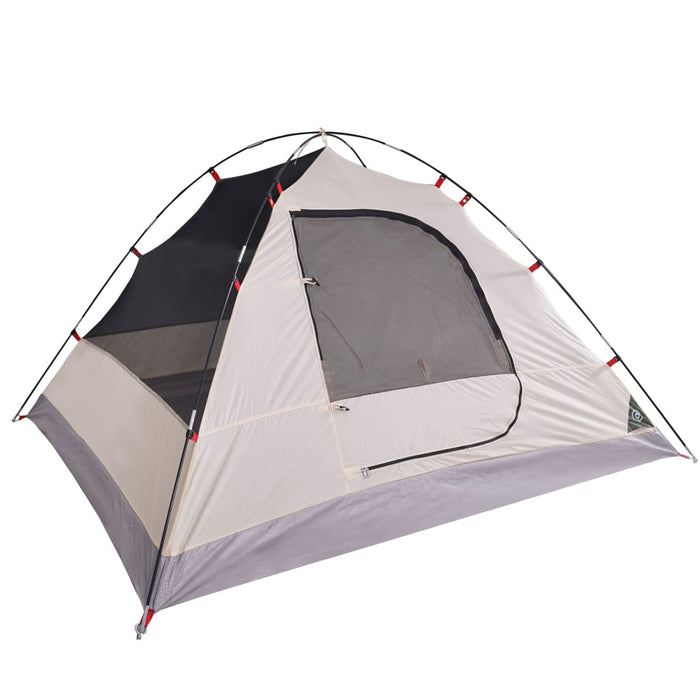 Campingtelt 3 personer grønn 240x217x120 cm 190T taft