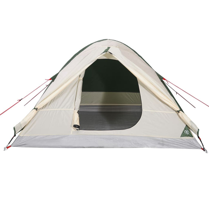 Campingtelt 3 personer grønn 240x217x120 cm 190T taft