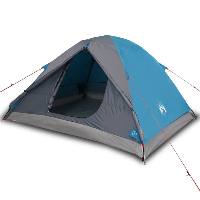 Campingtelt 3 personer blå 240x217x120 cm 190T taft