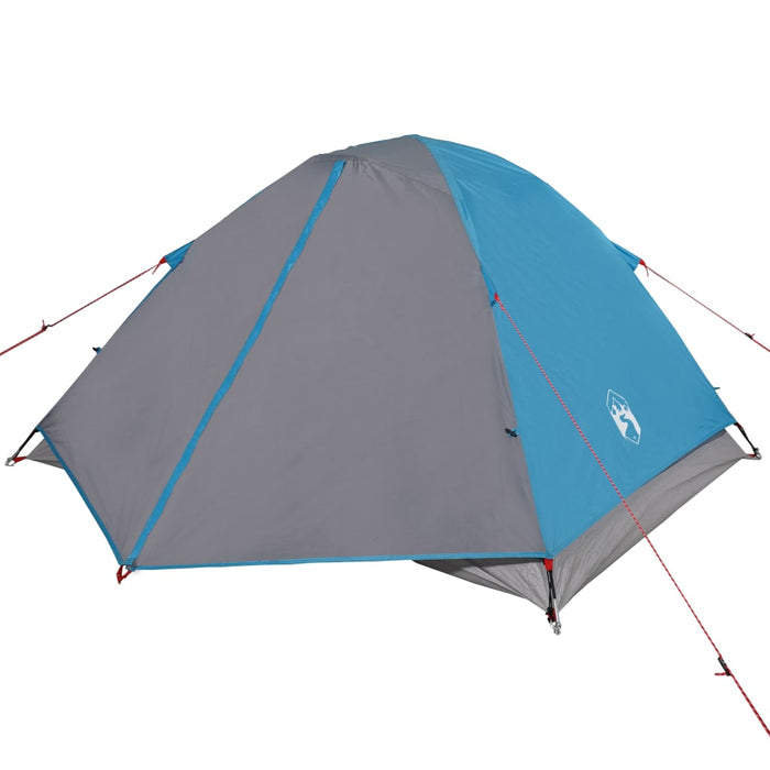 Campingtelt 3 personer blå 240x217x120 cm 190T taft