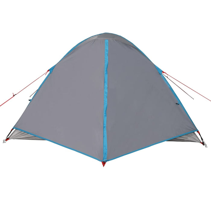 Campingtelt 3 personer blå 240x217x120 cm 190T taft