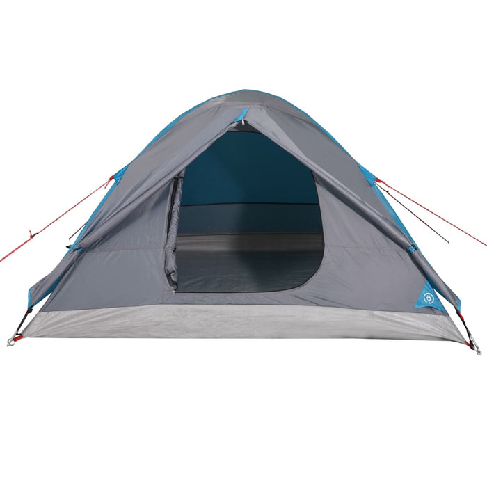 Campingtelt 3 personer blå 240x217x120 cm 190T taft