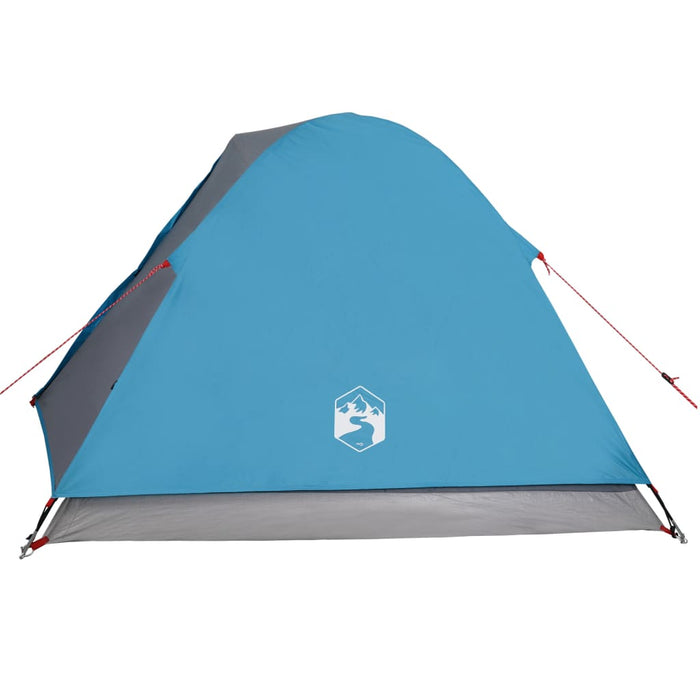 Campingtelt 3 personer blå 240x217x120 cm 190T taft