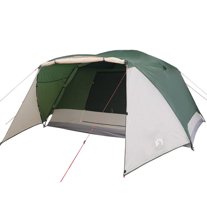 Campingtelt 4 personer grønn 350x280x155 cm 190T taft