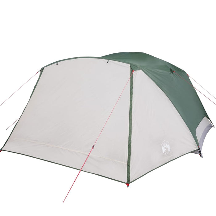 Campingtelt 4 personer grønn 350x280x155 cm 190T taft