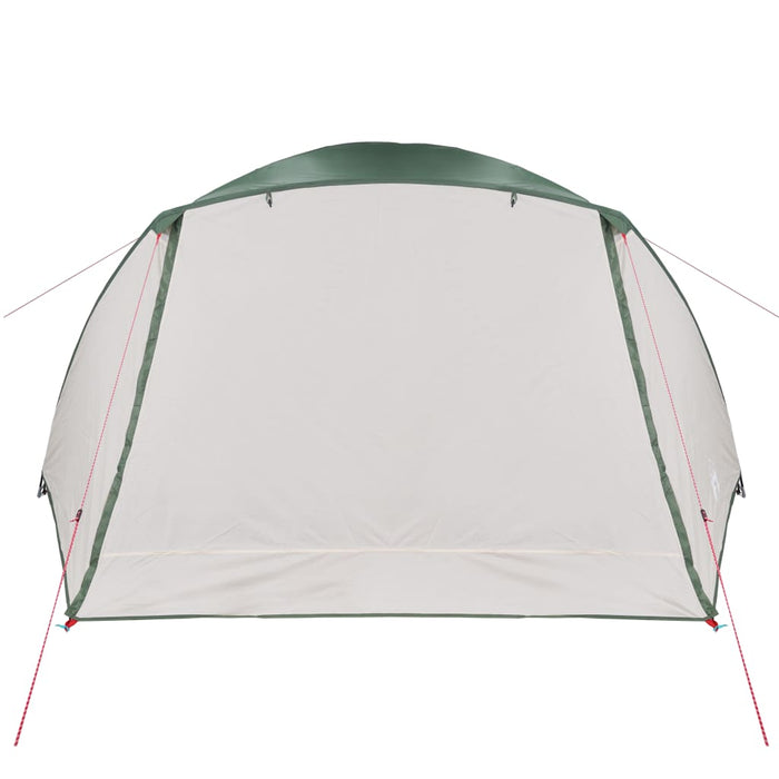 Campingtelt 4 personer grønn 350x280x155 cm 190T taft