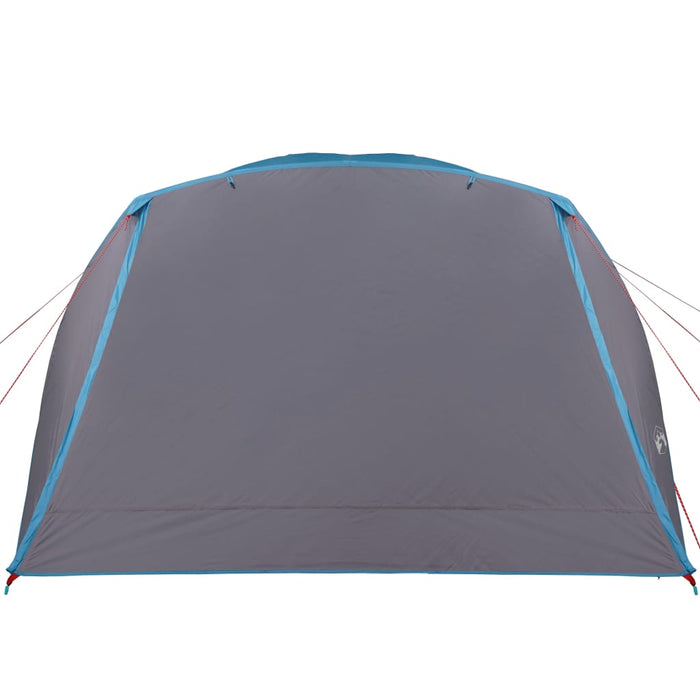 Campingtelt 4 personer blå 350x280x155 cm 190T taft