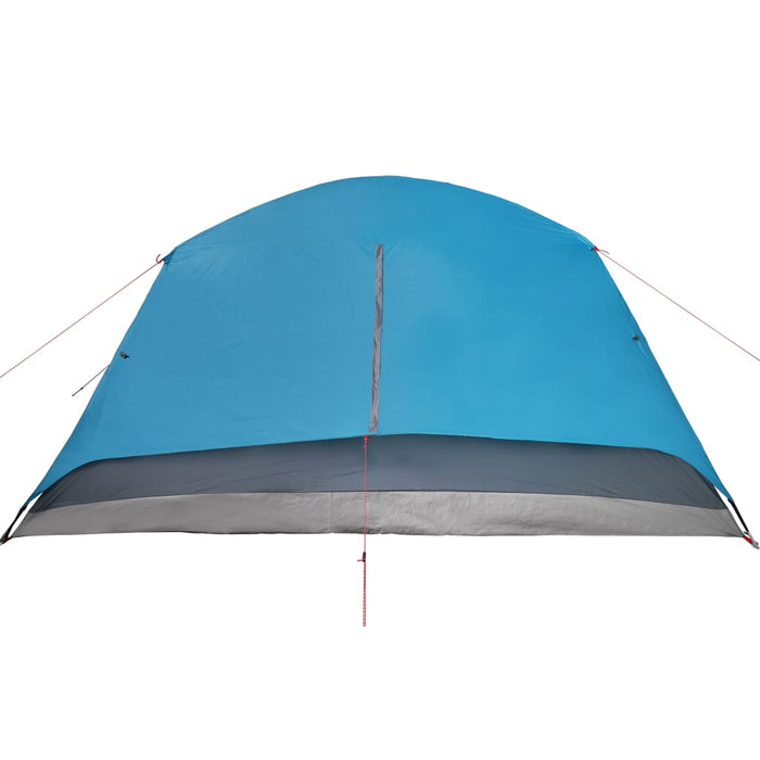 Campingtelt 4 personer blå 350x280x155 cm 190T taft