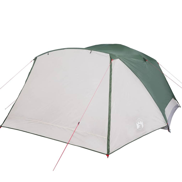 Campingtelt 6 personer grønn 412x370x190 cm 190T taft