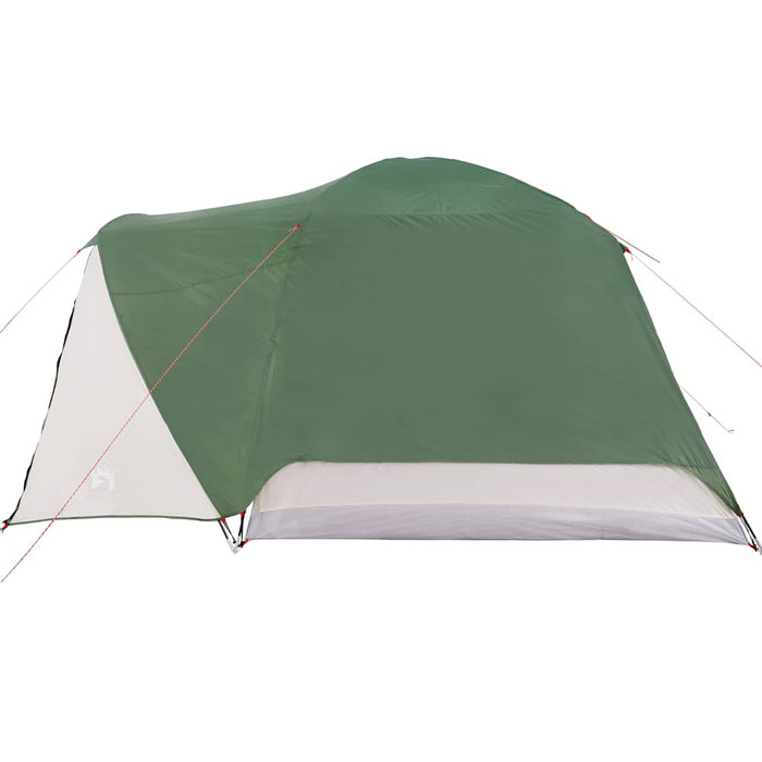 Campingtelt 6 personer grønn 412x370x190 cm 190T taft