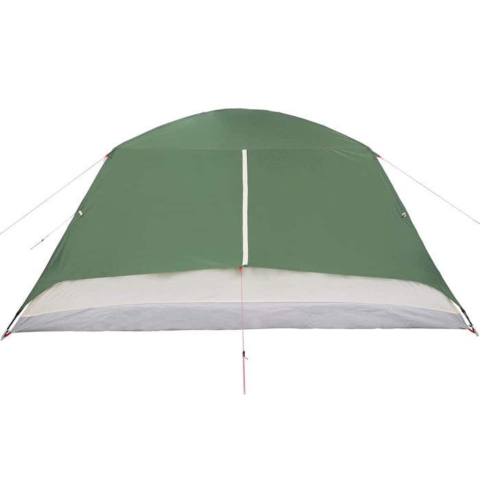 Campingtelt 6 personer grønn 412x370x190 cm 190T taft