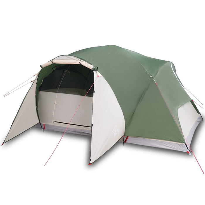 Campingtelt 8 personer grønn 360x430x195 cm 190T taft