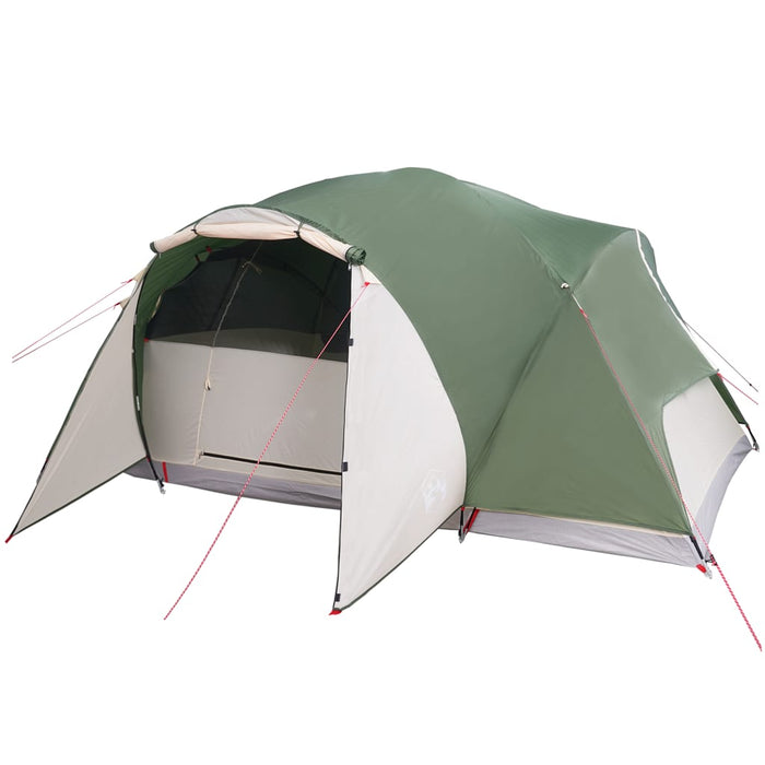 Campingtelt 8 personer grønn 360x430x195 cm 190T taft