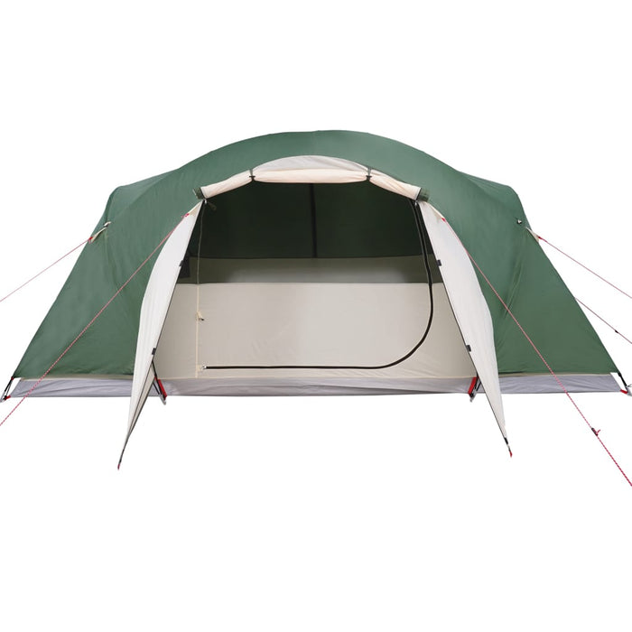 Campingtelt 8 personer grønn 360x430x195 cm 190T taft