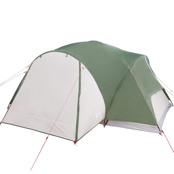 Campingtelt 8 personer grønn 360x430x195 cm 190T taft