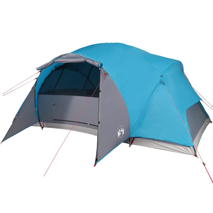 Campingtelt 8 personer blå 360x430x195 cm 190T taft