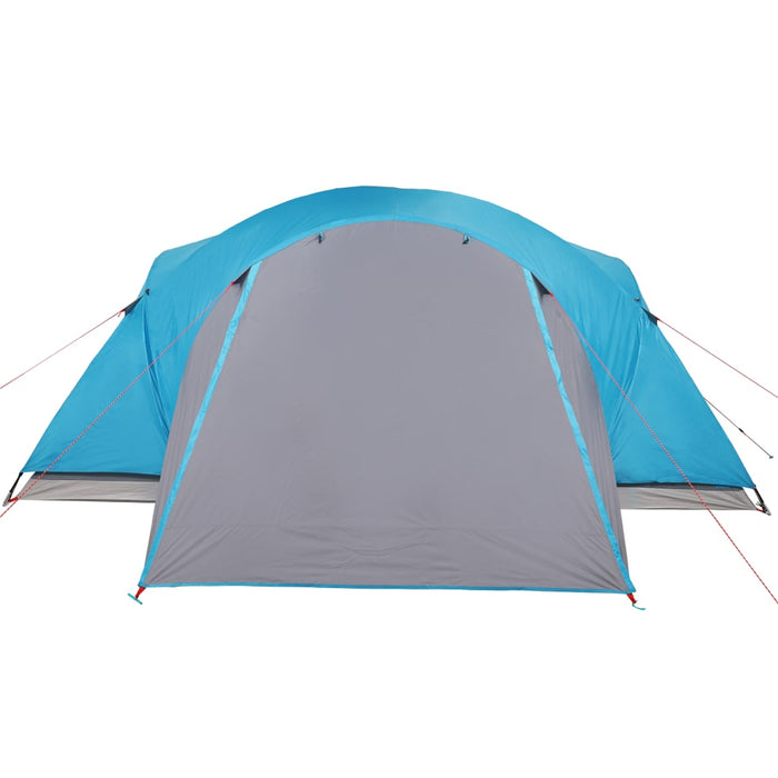 Campingtelt 8 personer blå 360x430x195 cm 190T taft