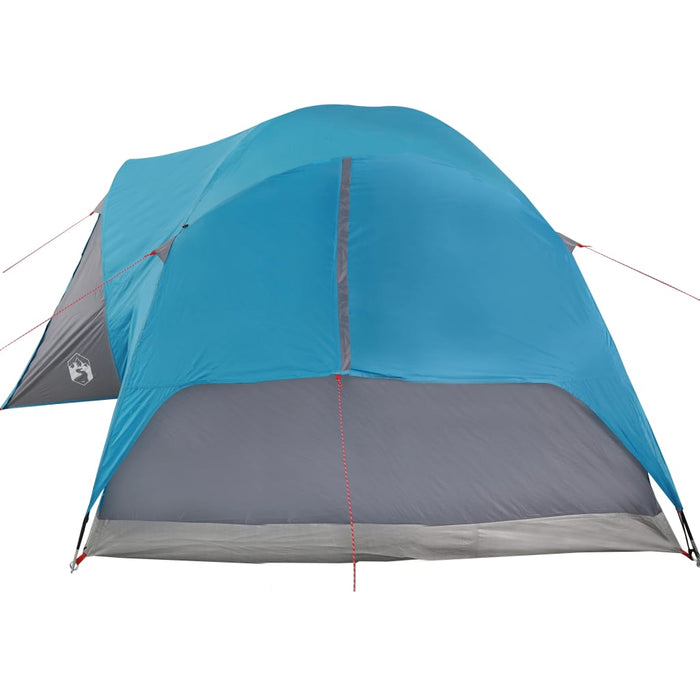 Campingtelt 8 personer blå 360x430x195 cm 190T taft