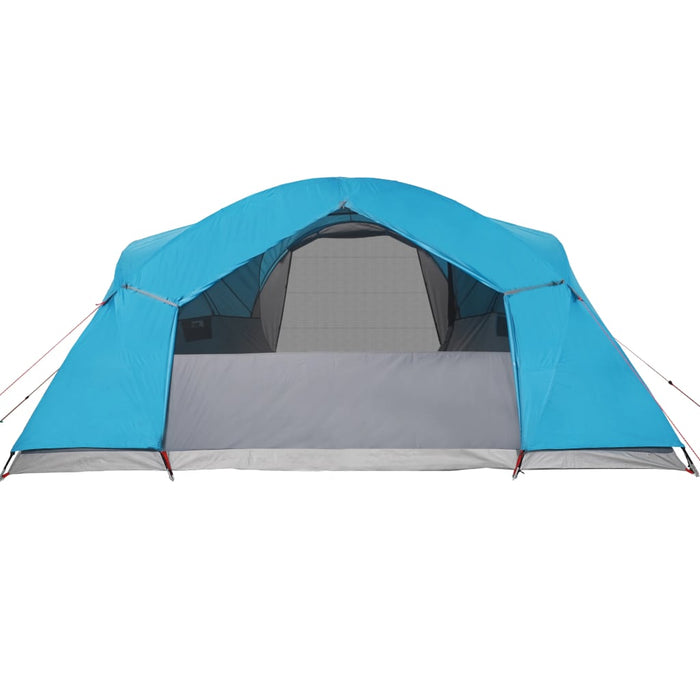 Campingtelt 8 personer blå 360x430x195 cm 190T taft