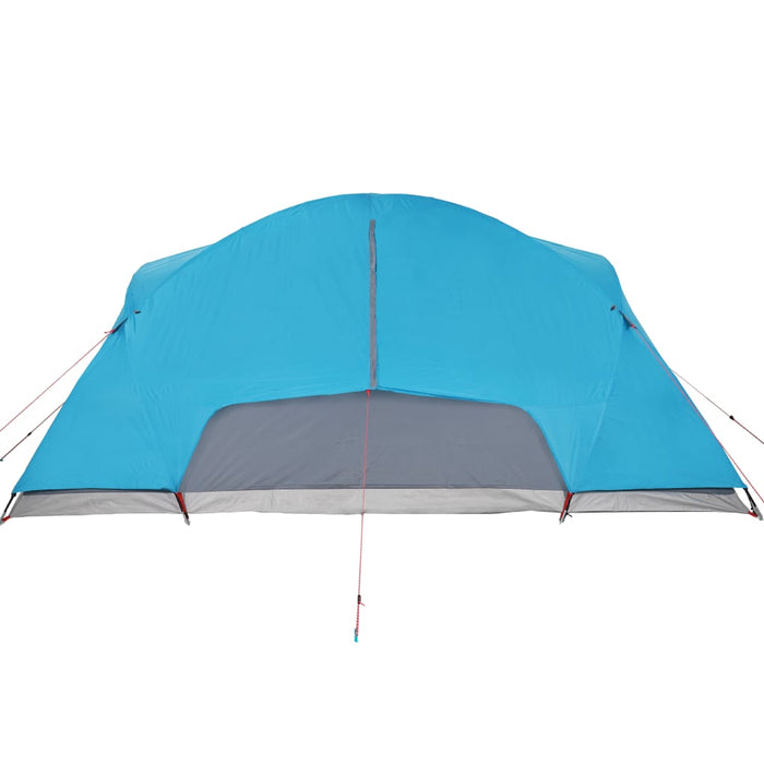 Campingtelt 8 personer blå 360x430x195 cm 190T taft