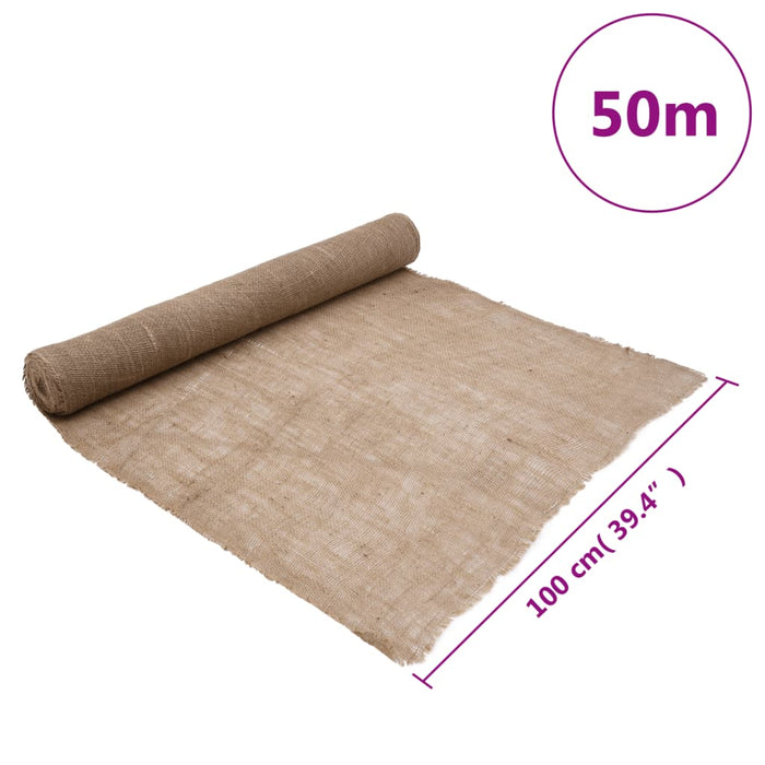 Juteruller 2 stk 1x50 m 100% jute 200 gsm