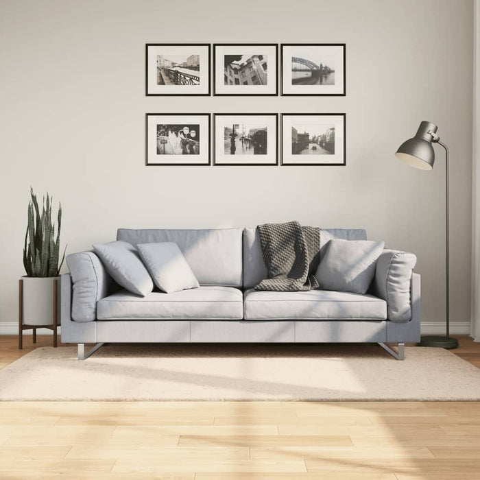 Teppe HUARTE kort luv mykt og vaskbart beige 100x200 cm