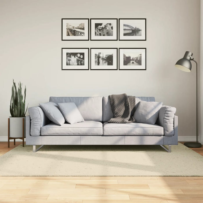 Teppe HUARTE kort luv mykt og vaskbart kremhvit 140x200 cm