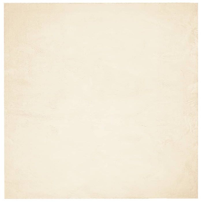 Teppe HUARTE kort luv mykt og vaskbart kremhvit 200x200 cm