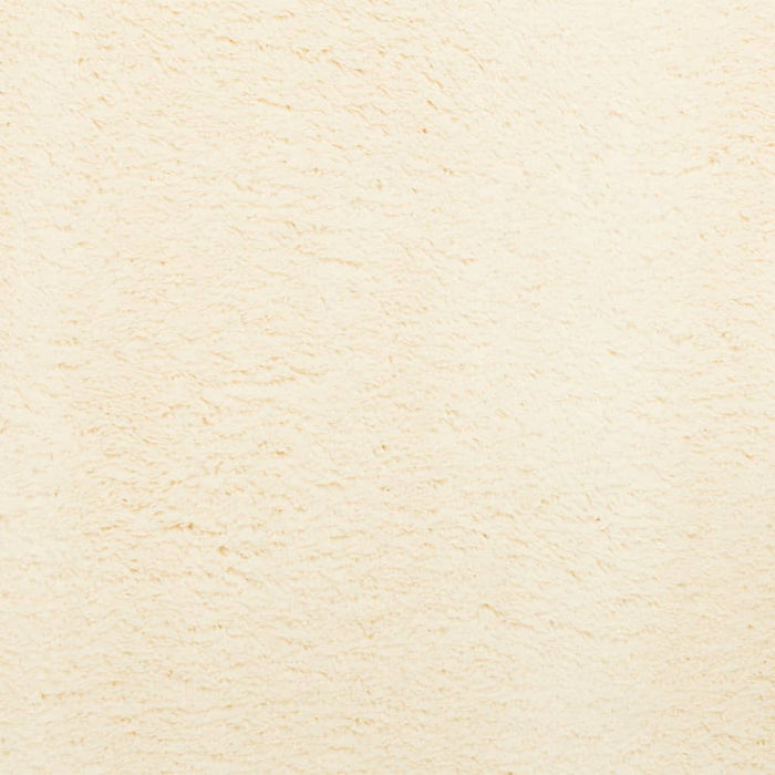 Teppe HUARTE kort luv mykt og vaskbart kremhvit 200x200 cm