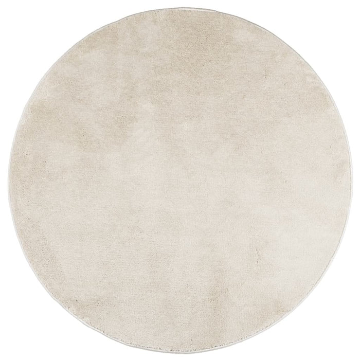 Teppe OVIEDO kort luv beige Ø 80 cm