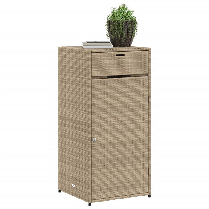 Putekasse beige 55x55x111 cm polyrotting