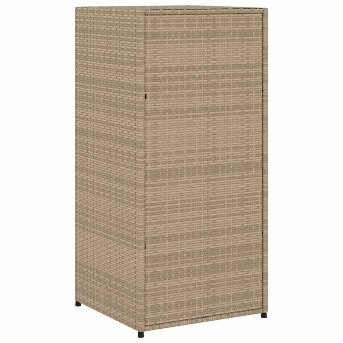 Putekasse beige 55x55x111 cm polyrotting