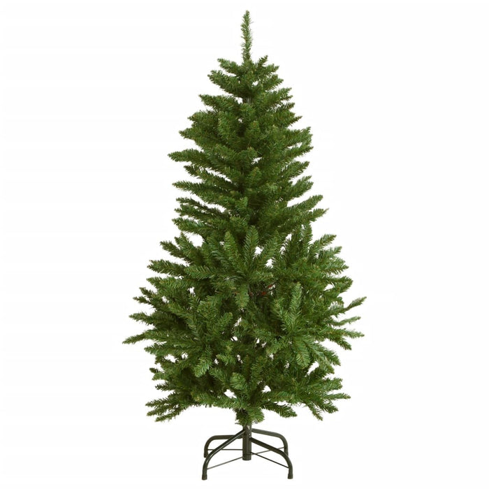 Kunstig hengslet juletre med 150 LED og kulesett 150 cm