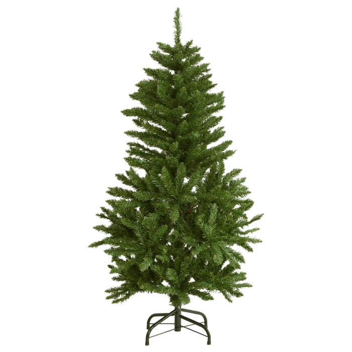 Kunstig hengslet juletre med 150 LED og kulesett 120 cm